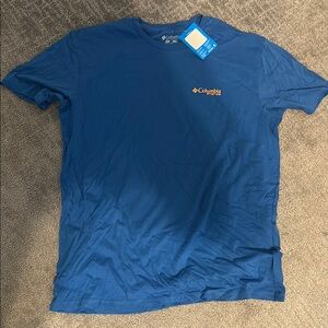 Columbia Blue Short Sleeve Tee Casual Comfort